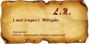 Laurinyecz Mátyás névjegykártya